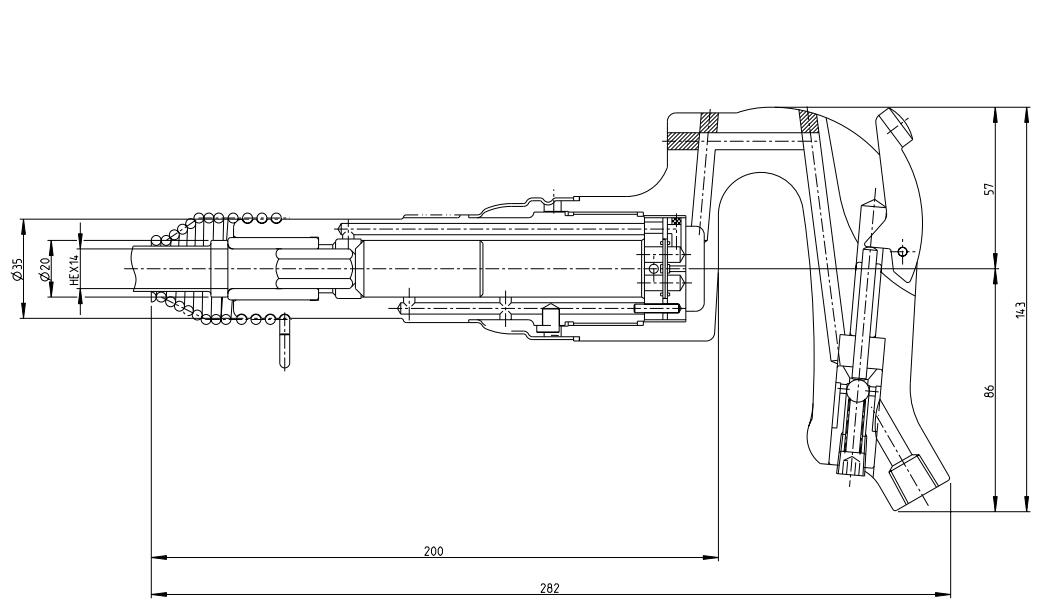 Atlas阿特拉斯P2535 PRO錾锤气铲结构图